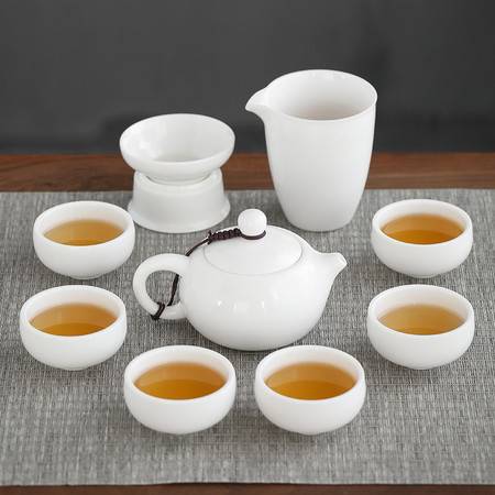 蘇氏陶瓷 羊脂玉茶具套裝，以德化“中國(guó)白”演繹功夫茶道之美